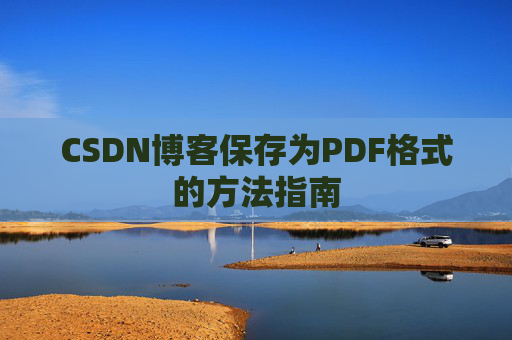 CSDN博客保存为PDF格式的方法指南